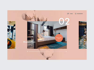 Detail homepage background custom cursor design hotel typography