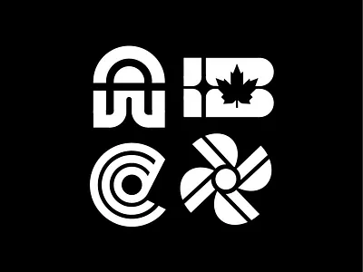 Letters as Symbols (A-D) design icon logo logo archive logodesign symbol symbol design symbol icon symbolism