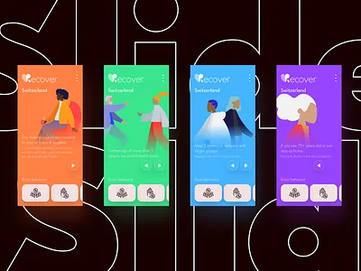 Recover Covid-19 — Official informations app case study #3 app branding content first flat illustration minimal mobile first ui ux