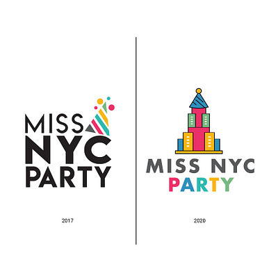 Miss NYC Party Logo Redesign brand identity branding colorful design freelancer icon identity design illustrator logo logo design logodaily logodesign logodesignersclub logodesigns new york new york city nyc visual design