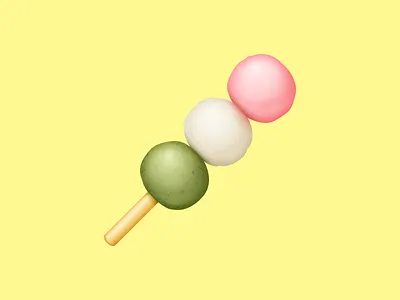 🍡 Dango – U+1F361 dango dumpling emoji facebook food food emoji food icon food illustration hanami dango icon