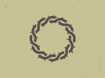 Crown of thorns design geometric geometry illustration logo vector