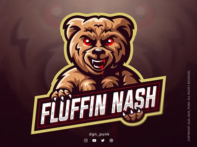 Evil Teddy brand branding design game icon illustration logo sport ui vector