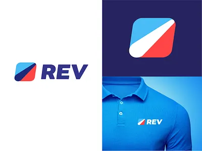 REV Broadband brand logo logotype speed tachometer technology telecom telecommunication telecommunications