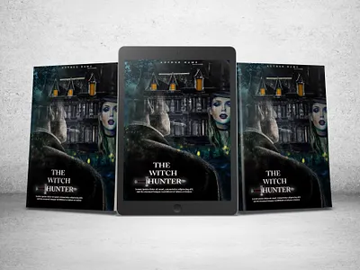 book cover design(the witch hunter) amazon book book cover book design branding business design illustration kindle book cover love story book print
