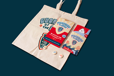 Guardians of the Gulf childrens illustration illustration materials pamphlet pamphlet design programming tote bag