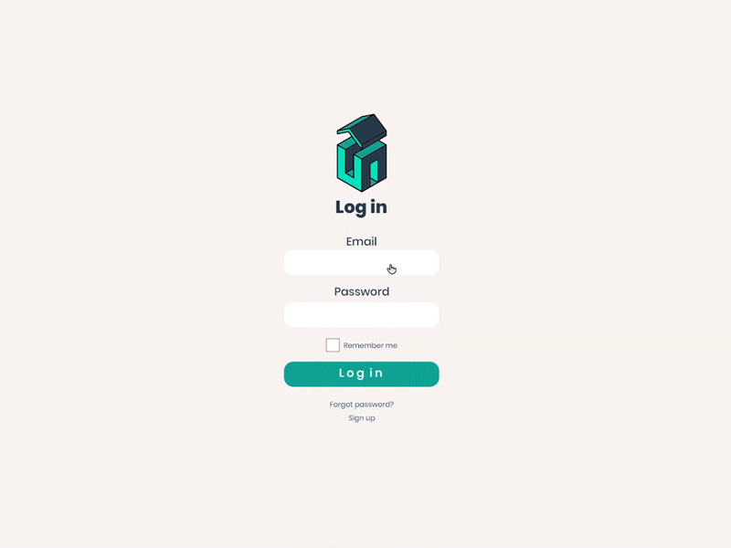 Login Example app design ui design