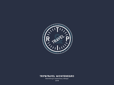 Trip&Travel Montenegro Logo Design branding design illustrator logo logo design minimal stationary design travel agency typography vector