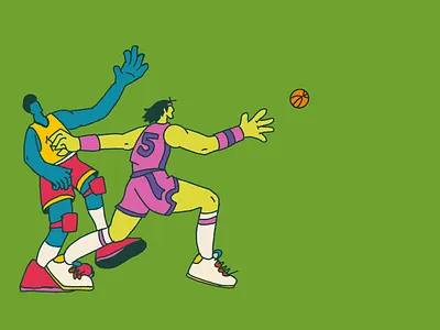 Gimme dat basketball characters crunchy doing drawing hoops illustration learning