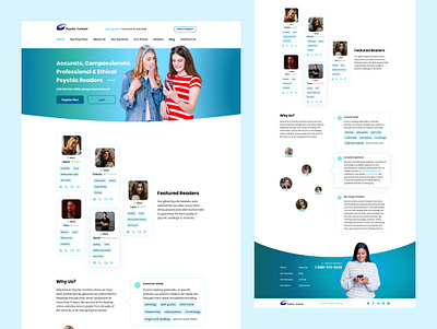 Psychic Contact design minimal psychic typography ui user interface ux web website