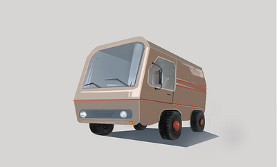 иллюстрация , машинка ваз 2d art adobe photoshop