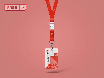Free Hanging ID Card Mockup branding download font free id card illustration logo mockup print psd stationery typography