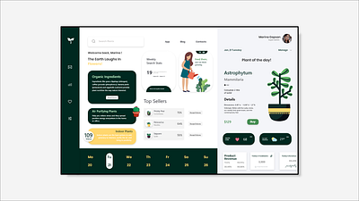 Dashboard_PlantShop dashboad dashboard design dashboard ui design icon illustration minimal plant shop plants quarantine stay safe typography ui uiux vector