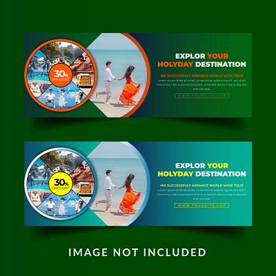 Creative Travel Facebook Cover or Social Media Banner Ad Design design pixa village pixavillage template