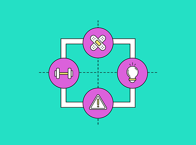 SWOT Analysis career design flat illustration vector