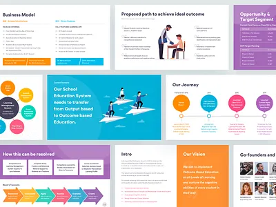 Brisk Learning - Pitch Deck branding clean deck design education illustration infographic pitchdeck presentation vector