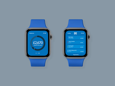 Halifax watchOS App Concept banking halifax online banking uk watchos