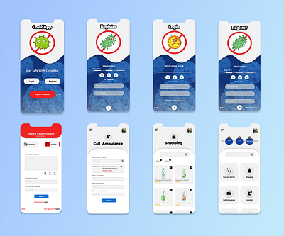 CovidApp app design ui