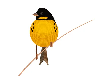 Yellow-breasted Buting bird china chinese extinction texture vector wildlife