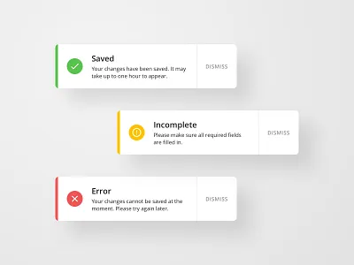 Daily UI 011 - Flash Message app dashboad design error message flash message material design minimal success message ui ux web web app