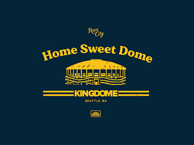 Home Sweet dome baseball design kingdome mariners pop rip vintage