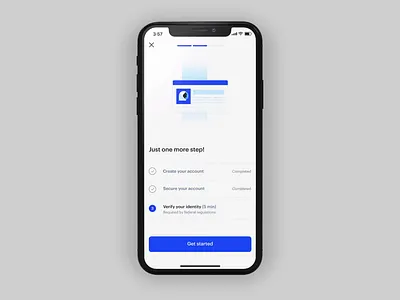 Verify your identity on Coinbase app bitcoin ux