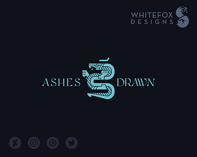 Ashes Drawn Logo branding design dragon fantasy logo vector