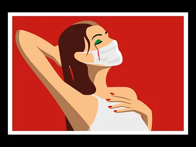 Don't give up ! art beautiful blood caregivers colorful design design art hope illustration pandemic vicherd woman