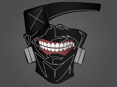 Ken Kaneki Mask anime design illustration kaneki mask tokyo ghoul