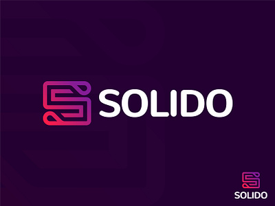 Solido │ Logo design branding business clean colorful contrast creative gradient logo design minimal minimalist professional s letter simple