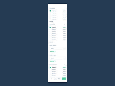 Filter Drawer checkbox checklist design dropdown filter filtering filtering ui filters input input field menu menu design selection sort sorting ui ui design ux
