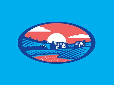 It's a secret america beverage farming farmland illustration logo rural