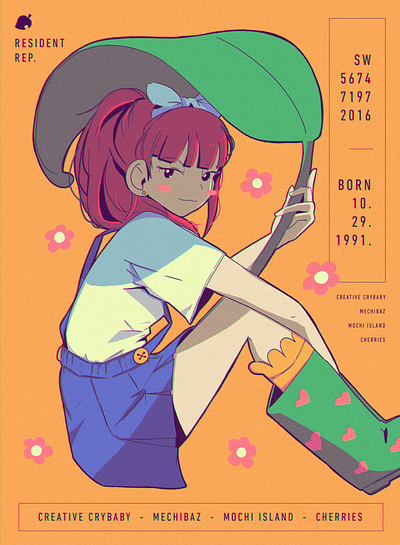 Animal Crossing avatar abstract acnh animal crossing animalcrossing anime illustration ipad pro poster texture