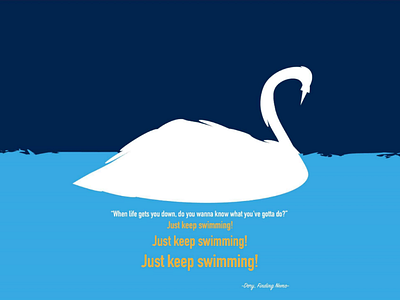 Just keep swimming crane illustration illustrations illustrators