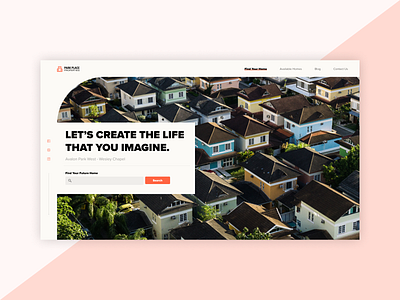 Home builder landing page concept design landing page product design ui ux webdesign website