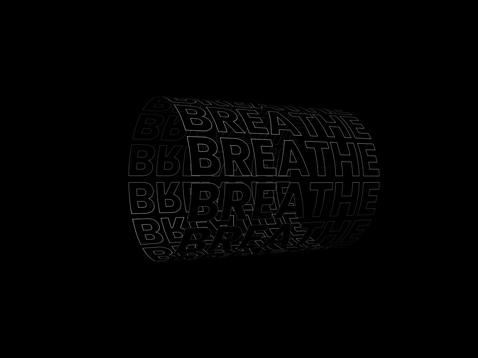 Breathe motion design typography