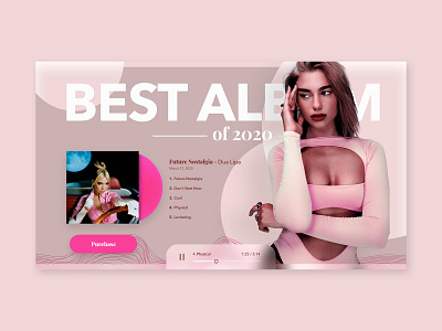 Daily UI 003 - Landing page adobe illustrator adobe photoshop adobe xd adobexd daily ui dailyui dailyui 003 dailyuichallenge design designchallenge dua lipa landing design landing page landingpage music music page nostalgia visual visual design