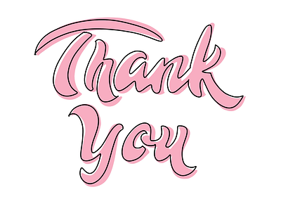 Thank You design graphic design greeting card typography