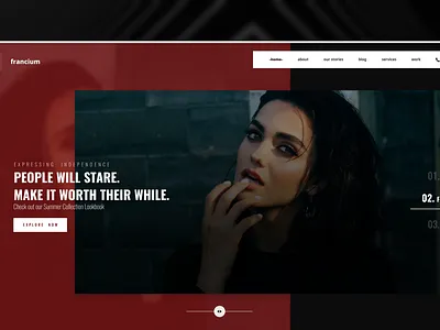 Landing Page - Web Design design fashion design header design interface ui uiux web web design web design company web ui ux website website concept