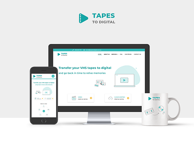 tapes to digitals app branding design flat illustration logo minimal ui ux vector