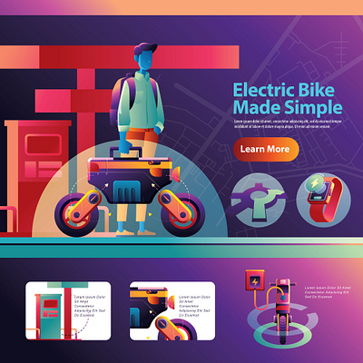 Future Electric Urban Bike bike electric future landingpage transportation