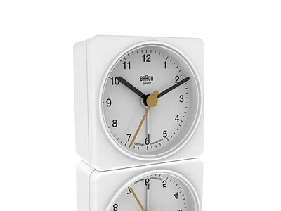 Braun Alarm Clock keyshot minimal simple white