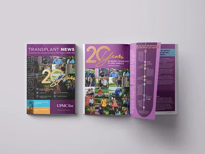 UPMC Pinnacle - Transplant Newsletter care design editorial health healthcare hospital magazine mockup newsletter print transplant
