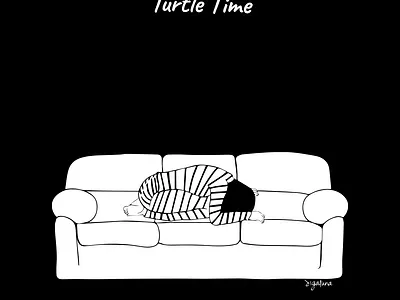 Turtle Time blackandwhite branding branding design concept design corona graphic illustration illustration art illustrator ui
