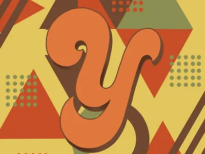 36 Days of Type Y 36daysoftype 36daysoftype07 70sdesign 70sscript graphic designer hand drawn type hand lettering illustration illustrator lettering typography
