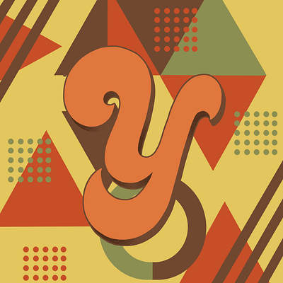 36 Days of Type Y 36daysoftype 36daysoftype07 70sdesign 70sscript graphic designer hand drawn type hand lettering illustration illustrator lettering typography