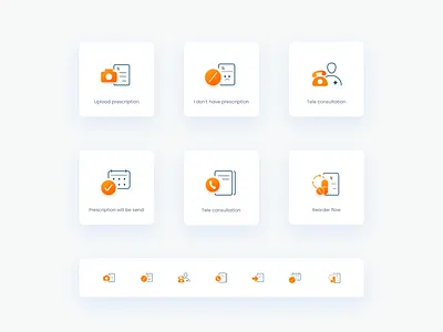 Looking for Medicines branding doctor flat flow gray icon icon set illustration medical medicine onboarding orange prescription reorder rx sarcastic telecommunication upload vector xcarbon
