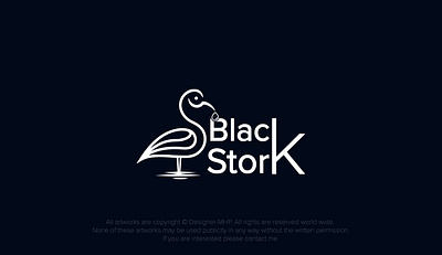 BlackStork branding design flat icon illustration illustrator logo logo design logotype typography