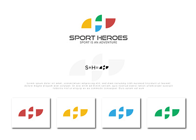 SportsHerose branding design flat icon illustrator logo logo design logotype typography vector