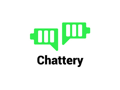 Chattery Logo battery brand brand identity branding chat design epjm green indonesia inspiration logo logo design shape student work surabaya